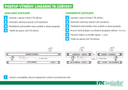 POSTUP VÝMĚNY LINEĂRNÍ T8 ZĂŘIVKY