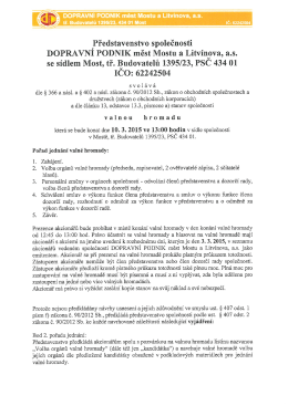 Pozv&aacute;nka na valnou hromadu v PDF