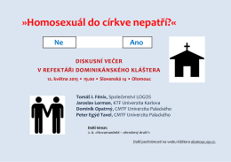 Homosexuál do církve nepatří?«