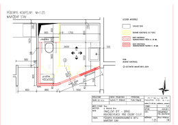 půdorys koupelny m=1i25 navržený stav