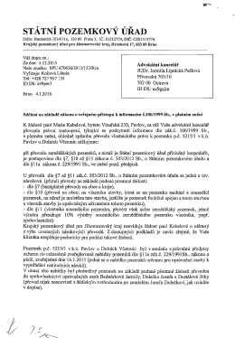 Informace poskytnutá na žádost ze dne 5.12.2015