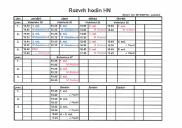 Rozvrh hodin HN pro školní rok 2015/2016