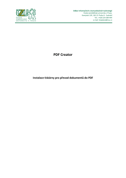 Vytvoření dokumentu ve formátu PDF
