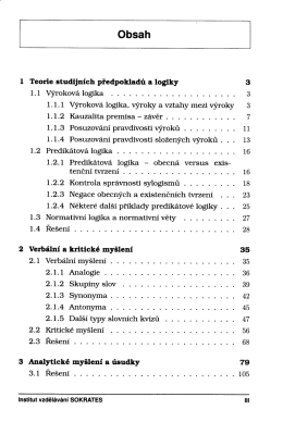 Testy obecnych studijnich predpokladu a zaklady logiky. 1. dil / Igor