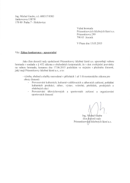 Zákaz konkurence - upozornění (Ing. Gaube Michal)