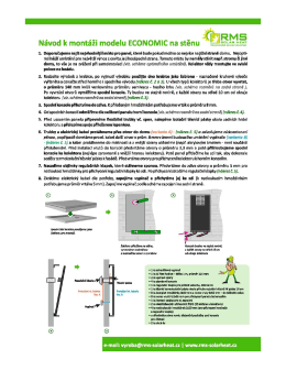 Montážní návod RMS ECONOMIC