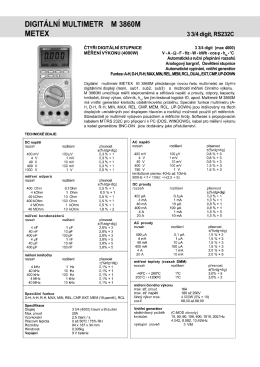 DIGITÁLNÍ MULTIMETR M 3860M METEX