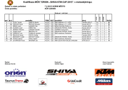 Kvalifikace MČR "ORION - SHIVA KTM CUP 2015