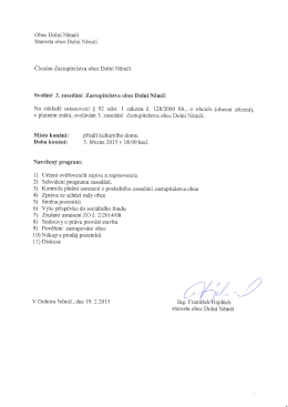 Obec Dolní Němčí Starosta obce Dolní Němčí