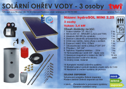 SOLÁRNÍ OHŘEV VODY