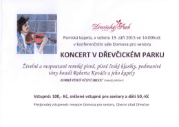 koncert romské kapely v dřevčickém parku