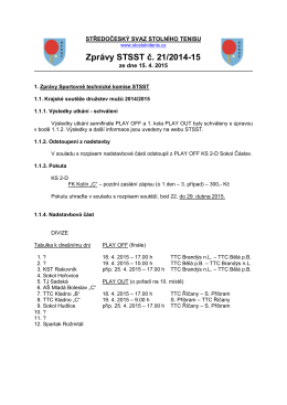 Zprávy STSST č. 21/2014-15 - Středočeský svaz stolního tenisu