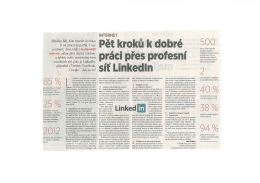 5 kroků k dobré práci přes LinkedIn