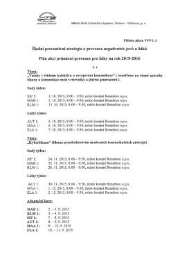 Skolní preventivní strategie a prevence negativních jevů u žáků