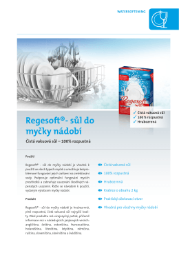 Regesoft®- sůl do myčky nádobí