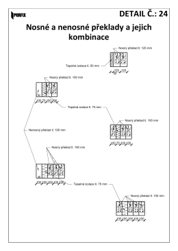 Nosné a nenosné překlady a jejich kombinace DETAIL Č.: 24