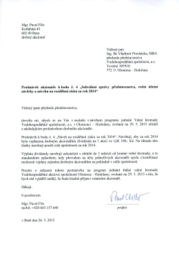 Mgr. Pavel Filo Kotl&aacute;řsk&aacute; 45 602 00 Brno drobn&yacute; akcion&aacute;ř V&aacute;žen&yacute; pan