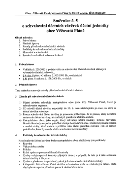 VOS č.5 o schvalov&aacute;n&iacute; &acute;&uacute;četn&iacute;ch z&aacute;věrek