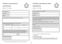 Přihl&aacute;&scaron;ka na Skautsk&yacute; t&aacute;bor