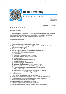 Uher: Hovuranv - Obec HOVORANY