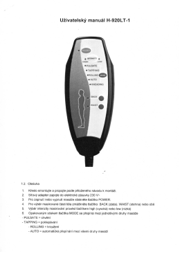 Uživatelsk&yacute; manu&aacute;l H-920LT-1