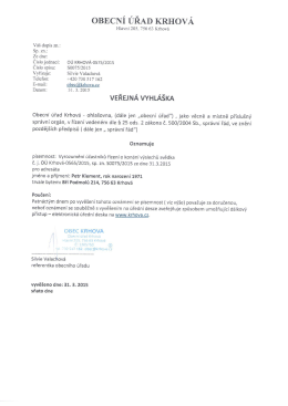 OBECN&Iacute; &Uacute;ŘAD KRHOV&Aacute;