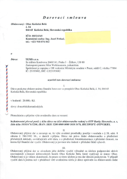 Darovac&iacute; smlouva