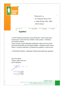 Workswell S.r.o. Dr. Zikmunda Wintra 376/5 p. Adam Švestka, MSc