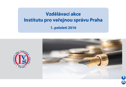 Katalog 1.pololetí 2016 - Institut pro veřejnou správu Praha