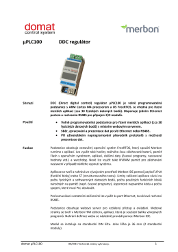 uPLC100 - DDC regulátor