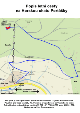 Popis letn&iacute; cesty na Horskou chatu Port&aacute;&scaron;ky