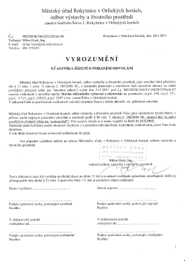 Městský úřad Rokytnice V Orlických horách, Odbor výstavby a