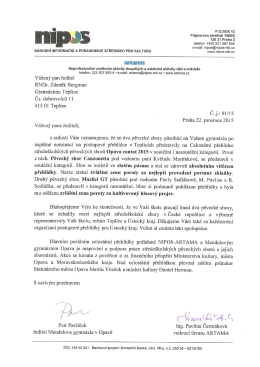 . P.0.BOX 12 - Gymn&aacute;zium Teplice