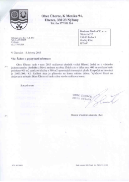 investiční plánované akce na rok 2015
