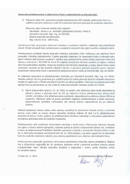 Stanovisko představenstva k v&yacute;běrov&eacute;mu ř&iacute;zen&iacute; a odpovědnosti za