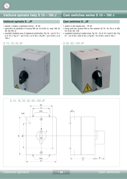 Vačkové spínače řady S 10 — 160 J Vačkové spínače - SEZ