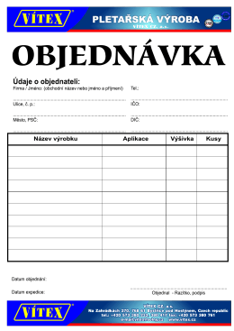 OBJEDNÁVKA