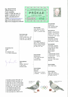 Ing. Zdeněk Horák 798 09 Výšovice 25 Česká