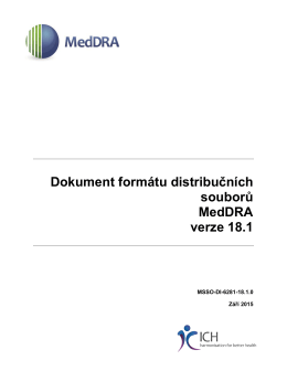 Dokument formátu distribučních souborů MedDRA verze 18.1