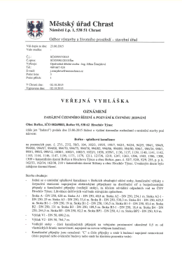 Veřejná vyhláška-splašková kanalizace
