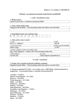 05 Doklad o projedn&aacute;n&iacute; &uacute;zemně analytick&yacute;ch podkladů