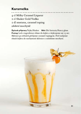 Karamelka 4 Cl Milky Caramel Liqueur 2 cl Shaker Gold