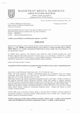 MAGISTR&Aacute;T MĚSTA OLOMOUCE