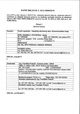 KUPNÍ SMLOUVA č. 62-2