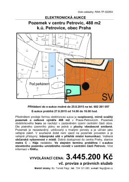 Pozemek v centru Petrovic, 488 m2 k.ú. Petrovice, obec