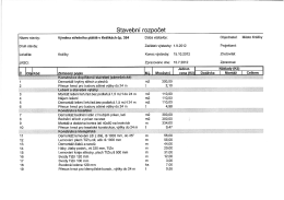 Stavebn&iacute; rozpočet