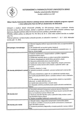 zde - Fakulta veterinárního lékařství
