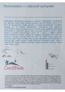 Memorandum O vzájemné spolupráci