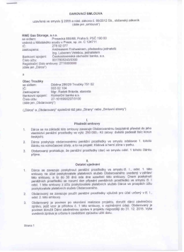 Darovac&iacute; smlouva RWE
