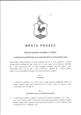 MĚSTO PROSEČ